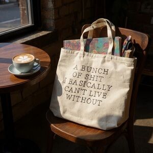 Quirky Canvas Tote with Bold Statement
